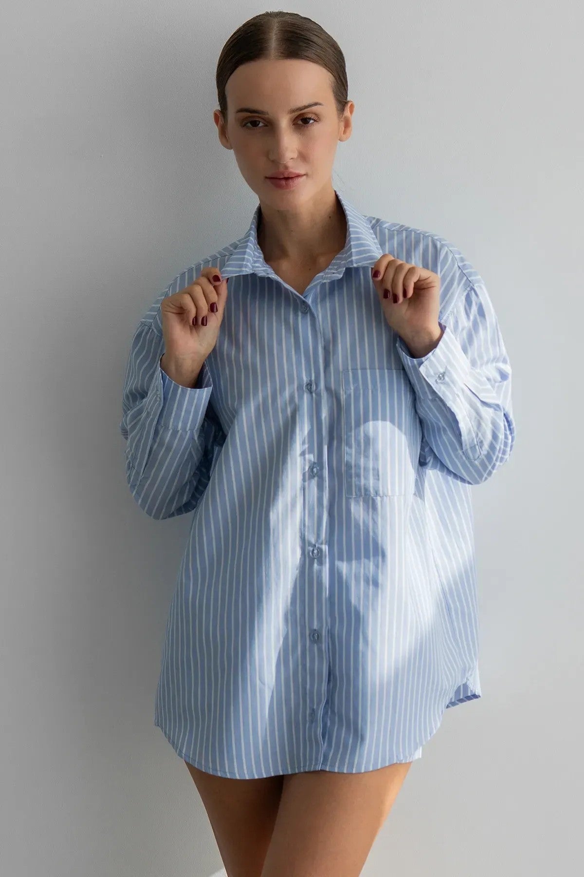 Хлопковая рубашка Blue HL0058-04-60