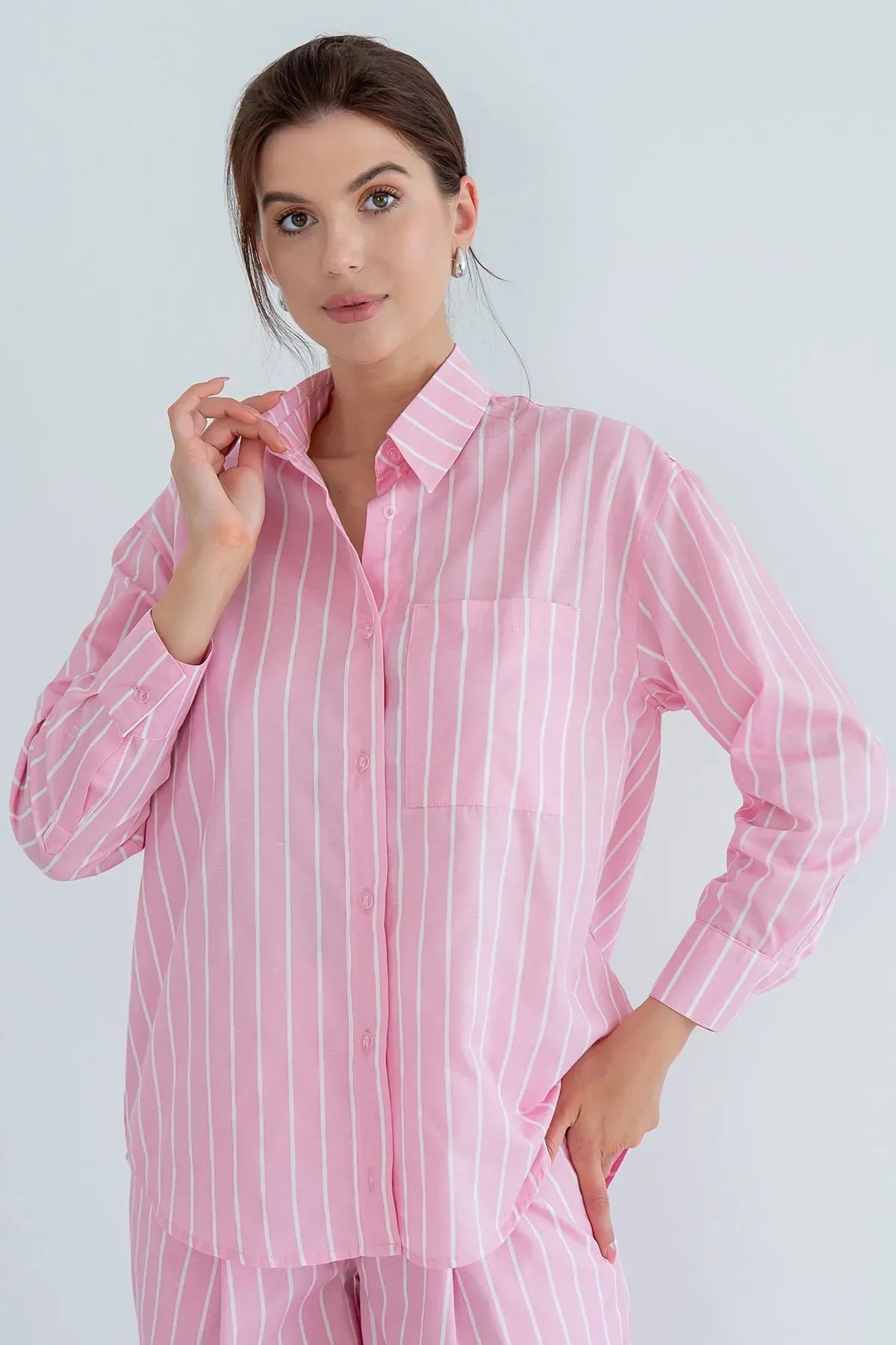 Хлопковая рубашка Rose HL0058-11-60