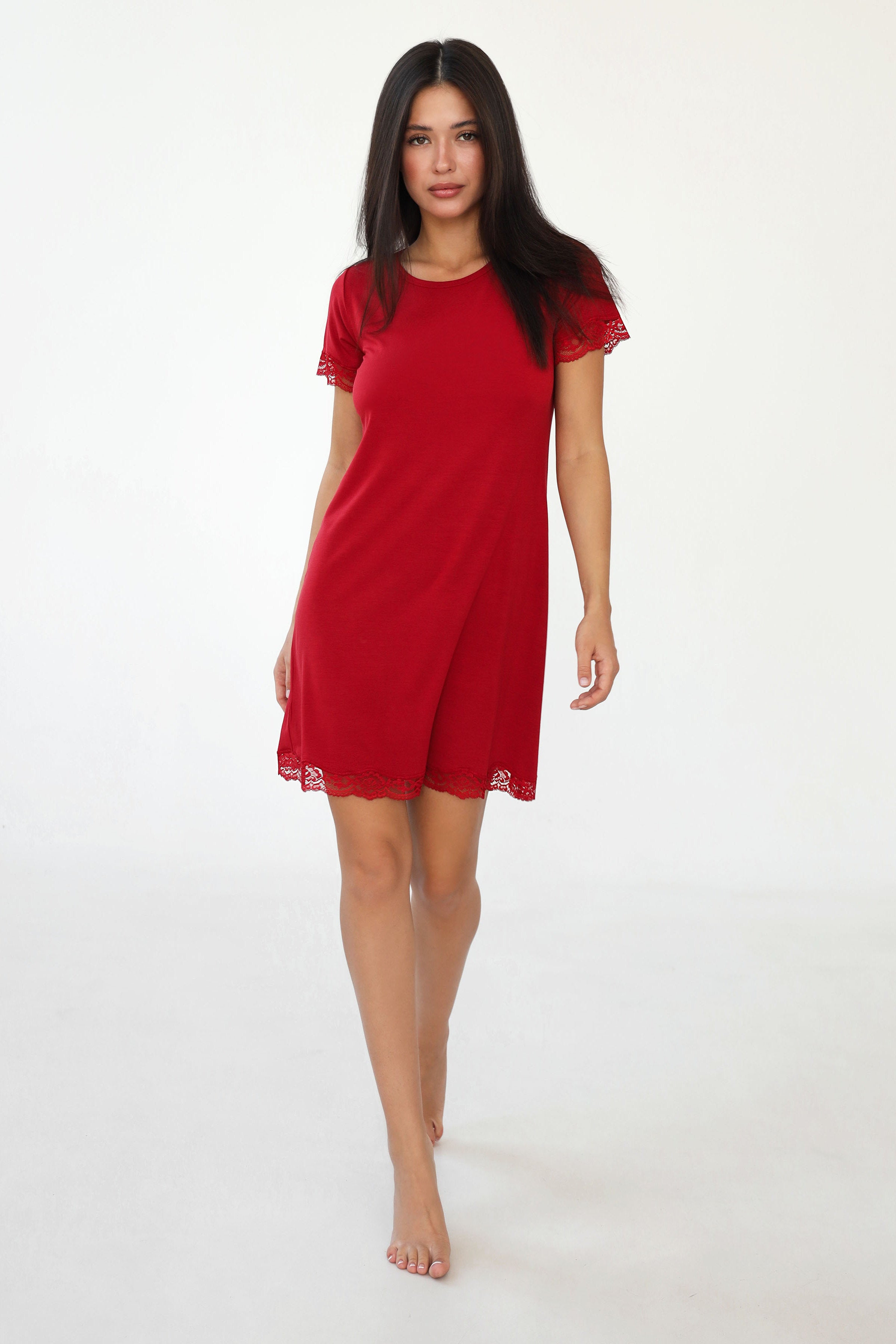 Ночная сорочка из модала 24080 bordo