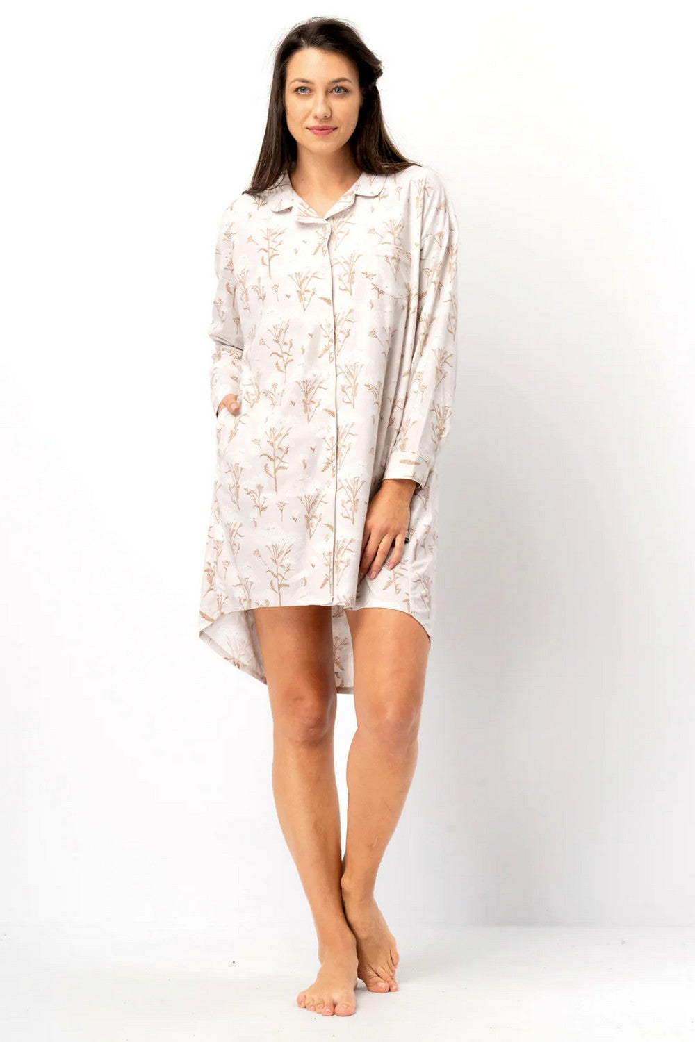 Фланелевая сорочка LND 567 beige