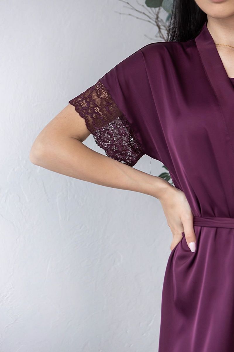 Комплект для дома с кружевом Кс031н plum