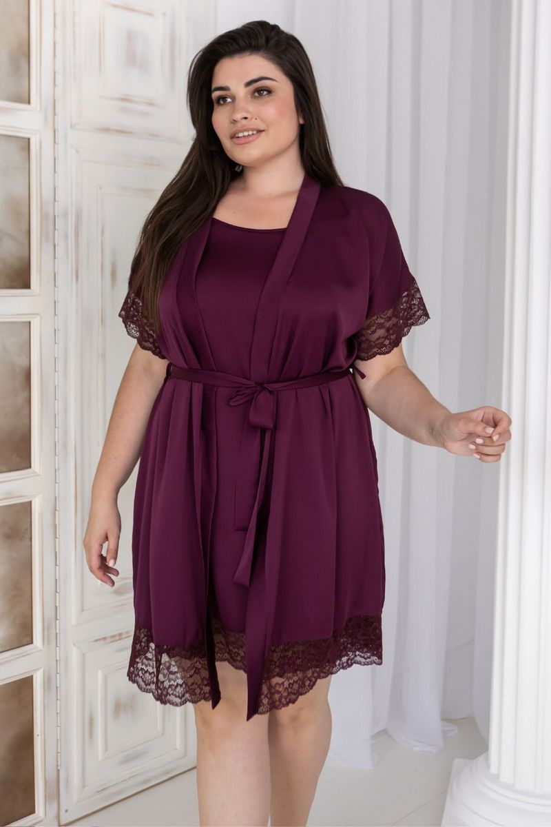 Комплект для дома с кружевом Кс031н plum