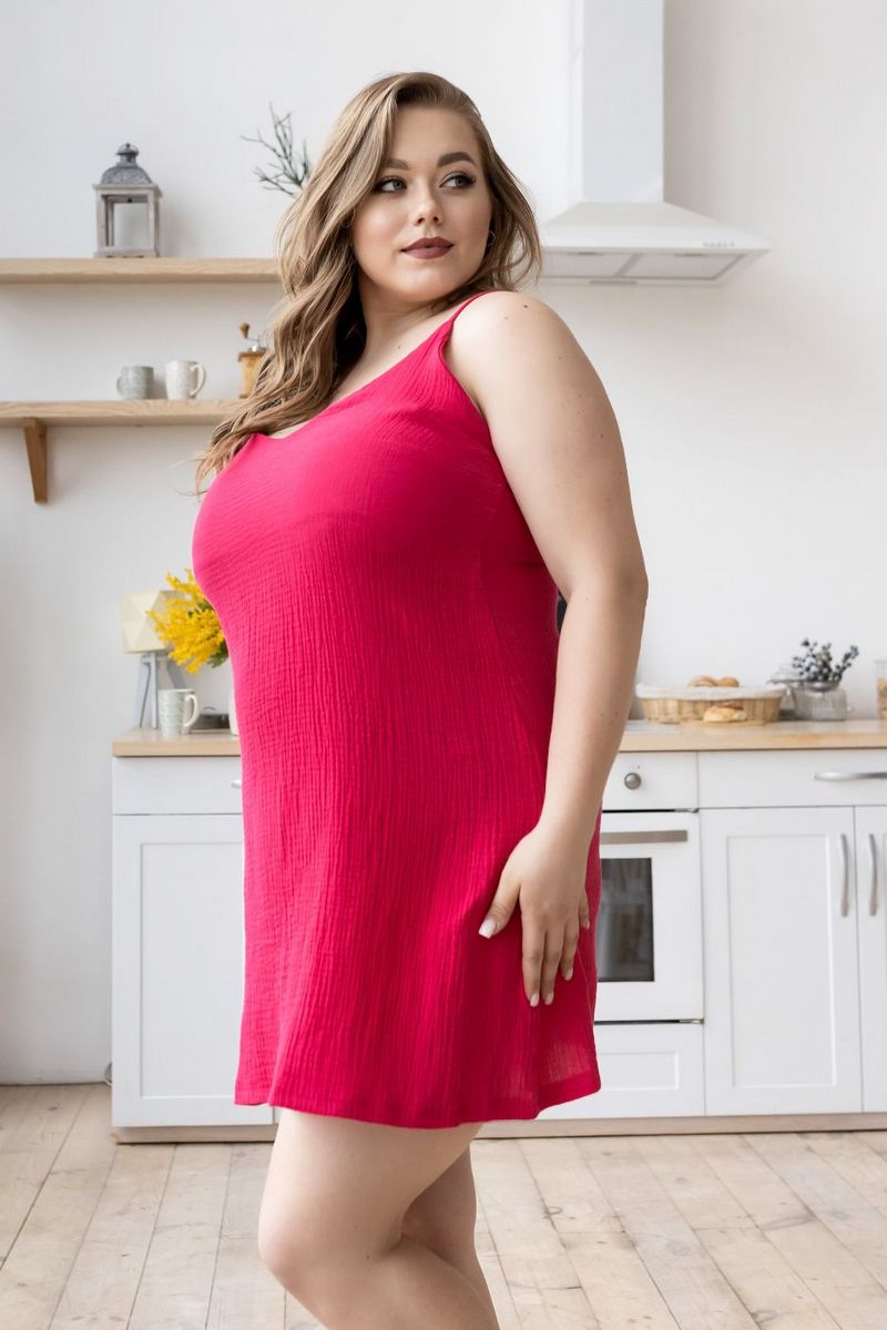 Ночная сорочка из муслина Н1807 raspberry