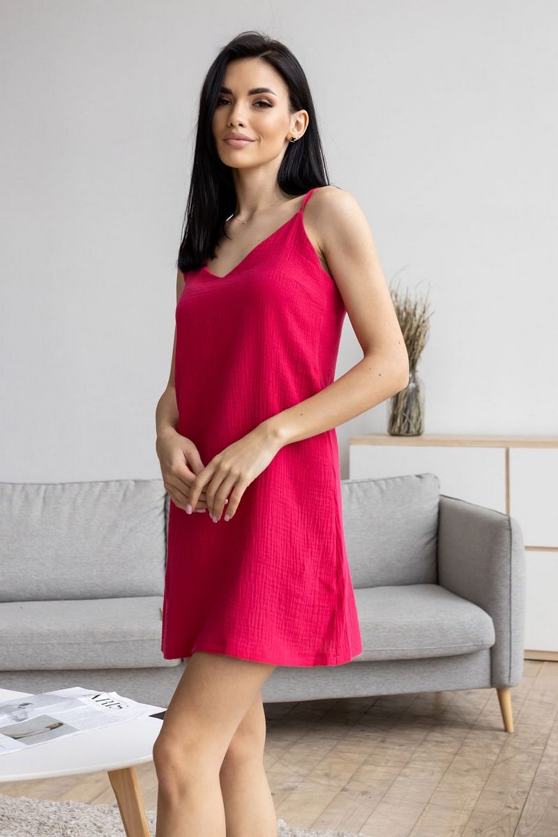 Ночная сорочка из муслина Н1807 raspberry