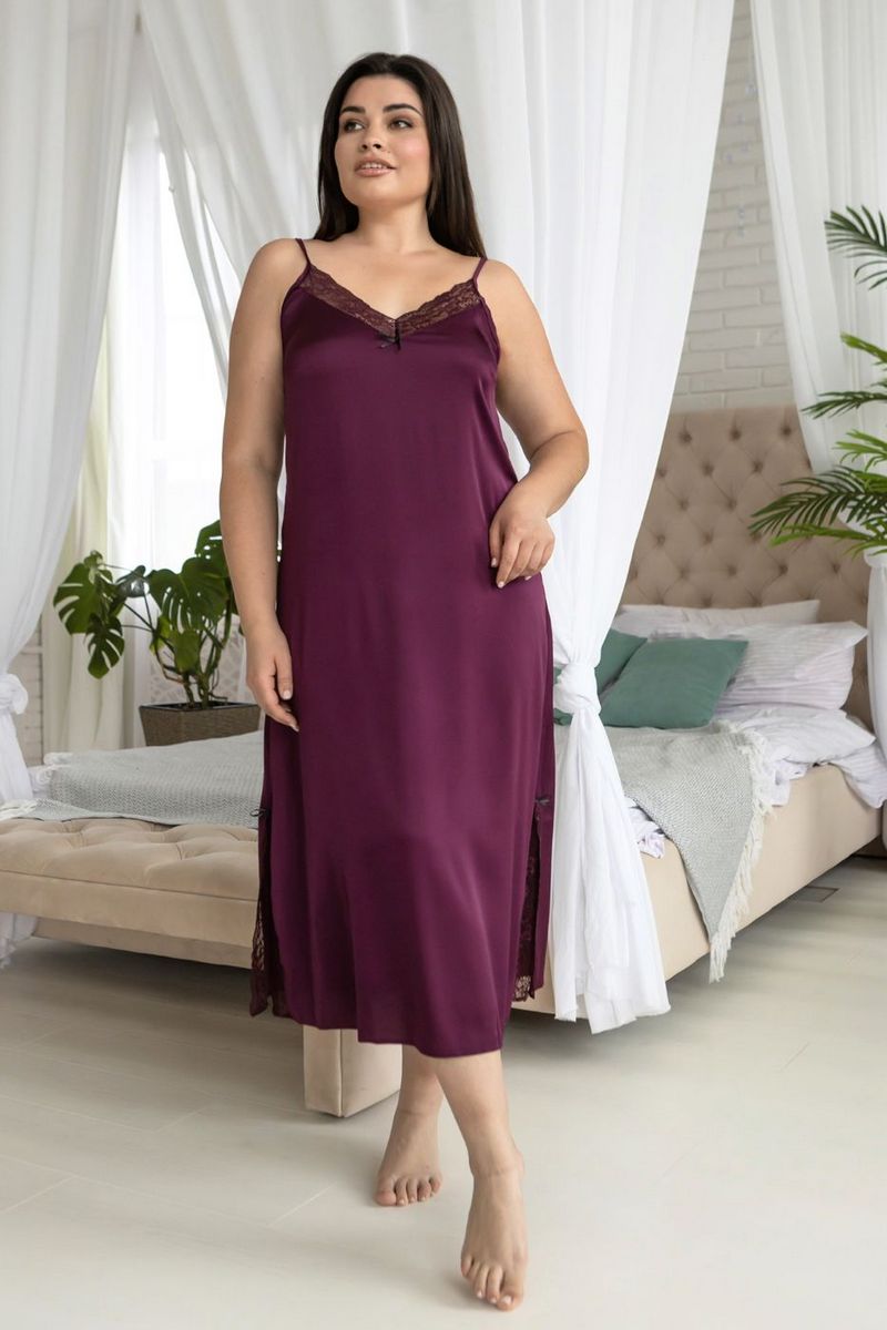 Сорочка с вырезом на спине Нсл130 plum