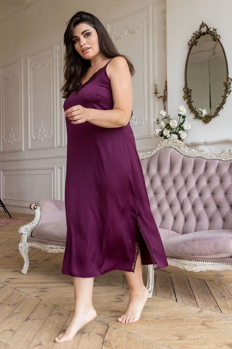 Сорочка с вырезом на спине Нсл130 plum