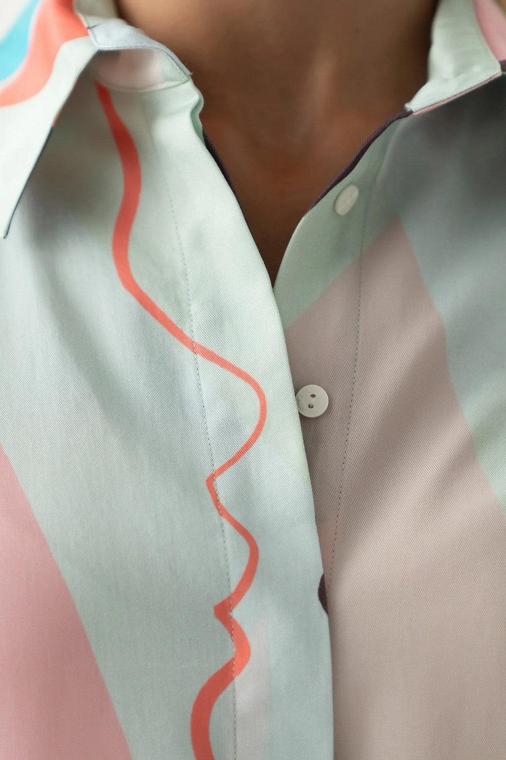 Блуза з принтом 242204-041 Us green