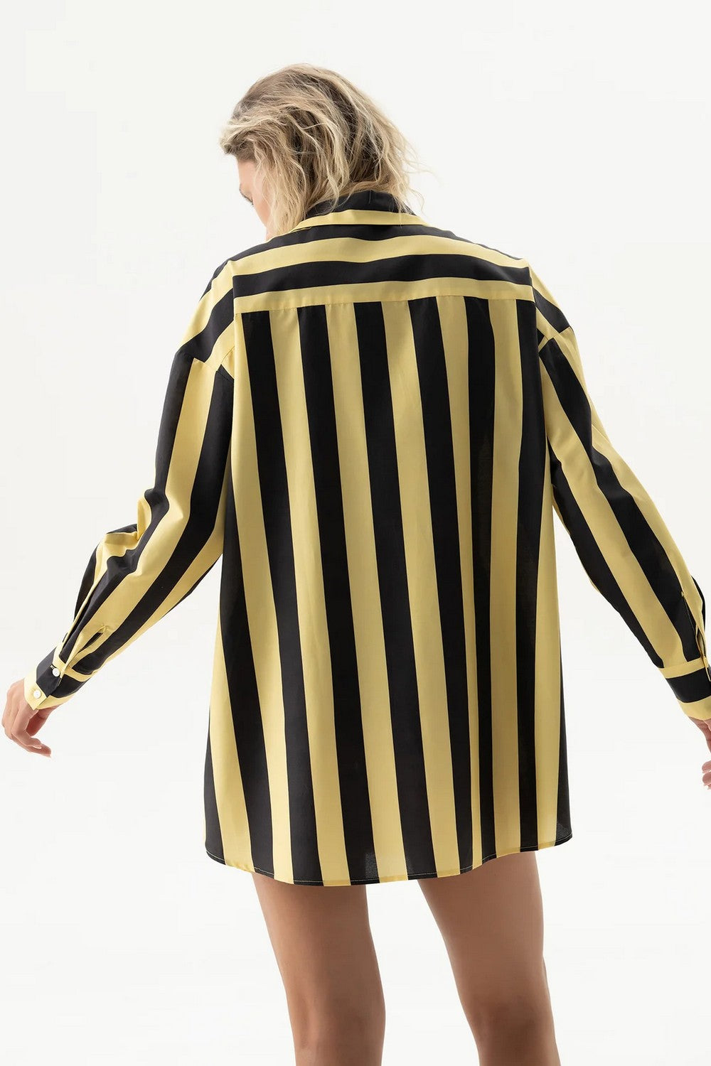 Хлопковая сорочка с принтом 251204-04 Strapped Cotton panna cotta