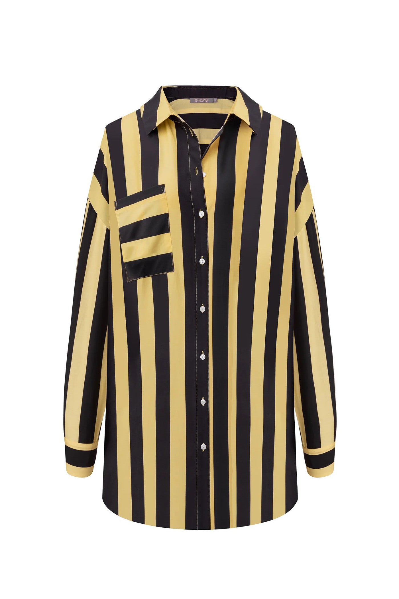 Хлопковая сорочка с принтом 251204-04 Strapped Cotton panna cotta