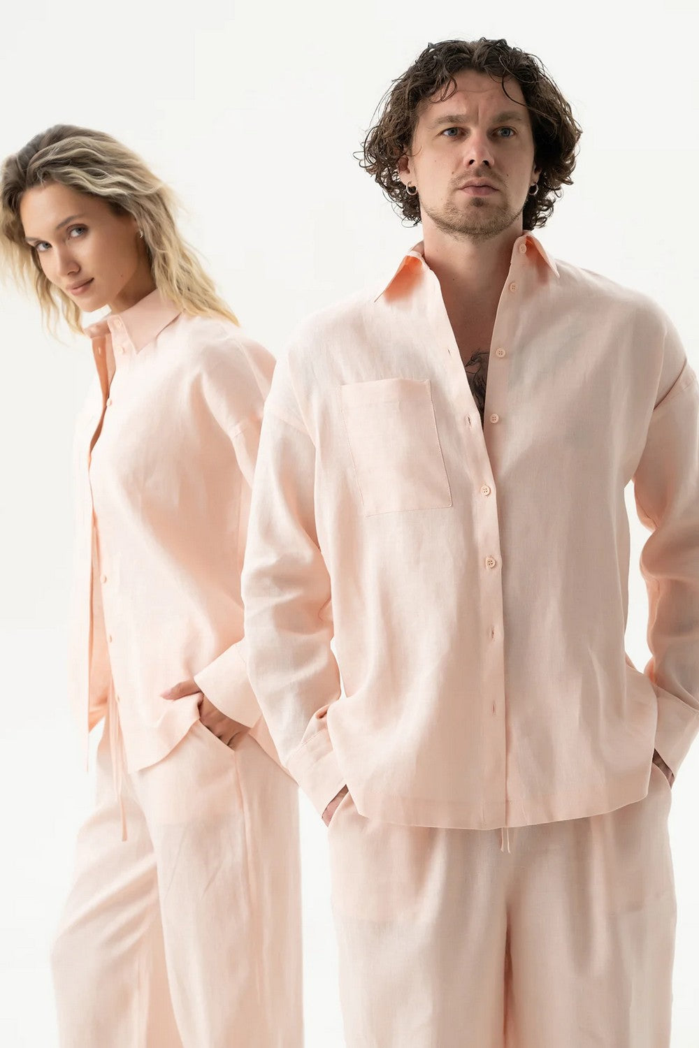 Лляна сорочка 251206-04 Linen Spirit peach powder