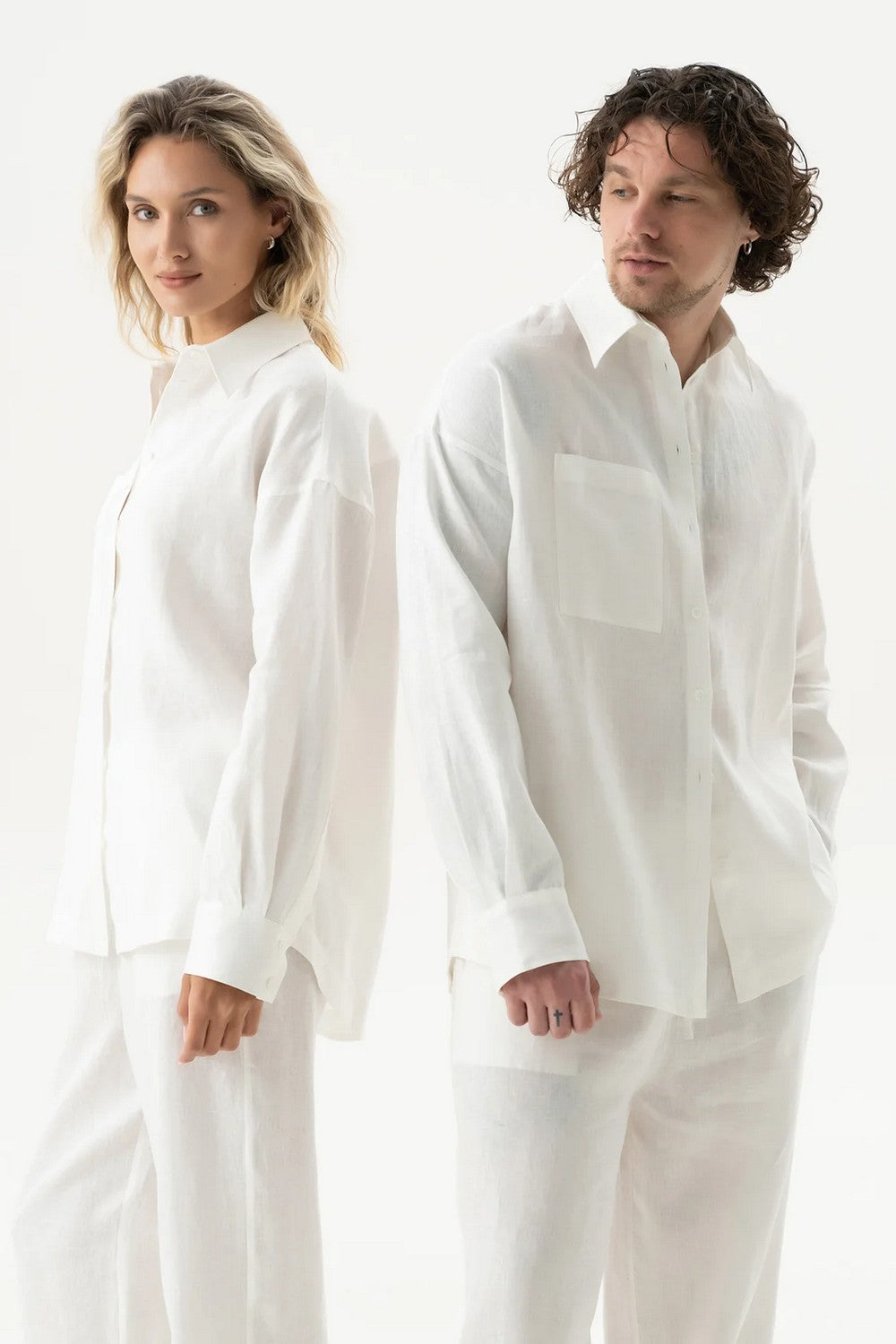 Льняная рубашка 251206-04 Linen Spirit white