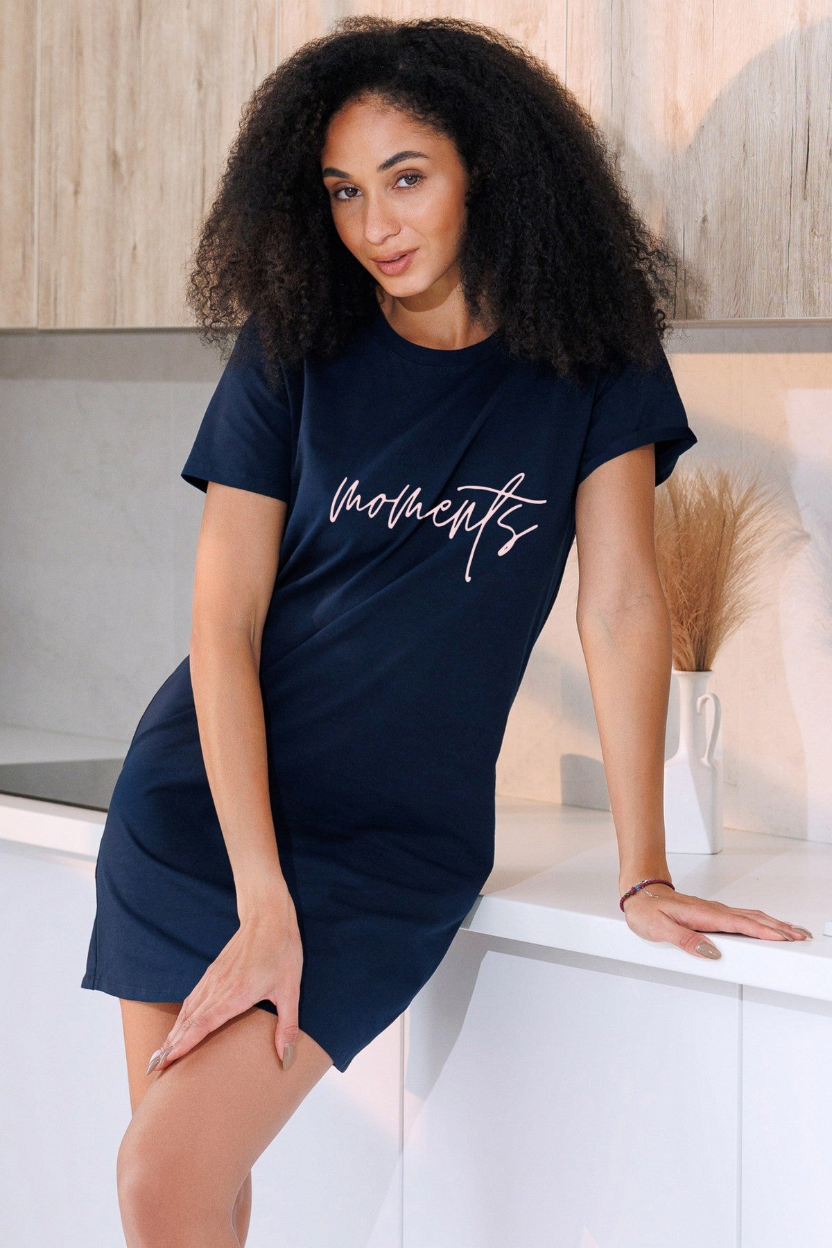 Хлопковая сорочка-футболка 1761/16321