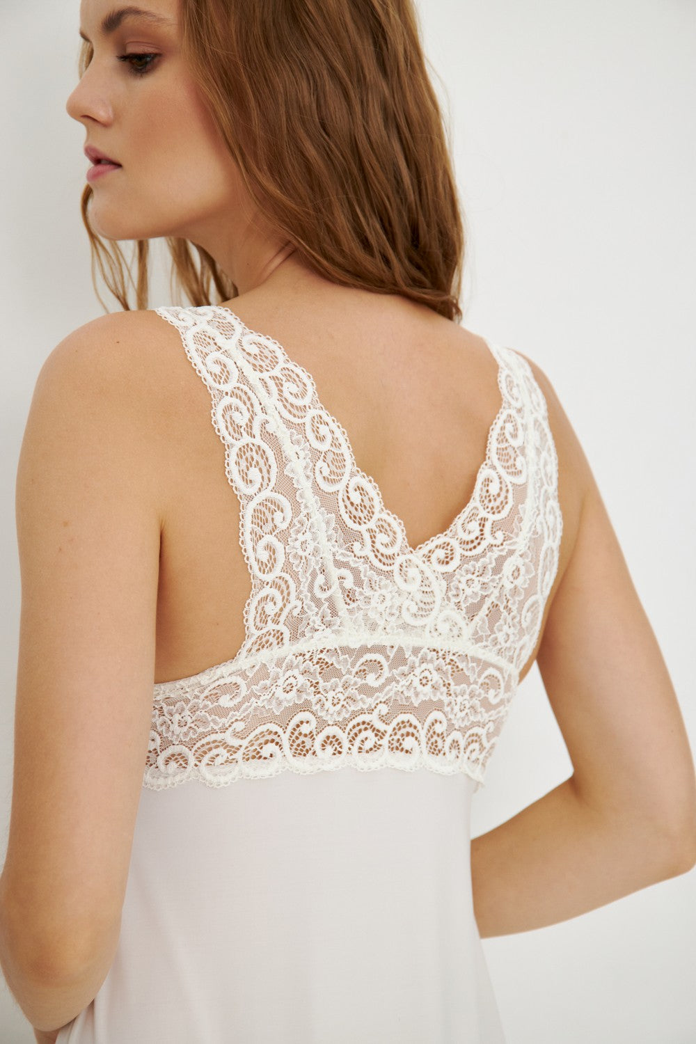 Сорочка з мереживним ліфом BiankaL ivory