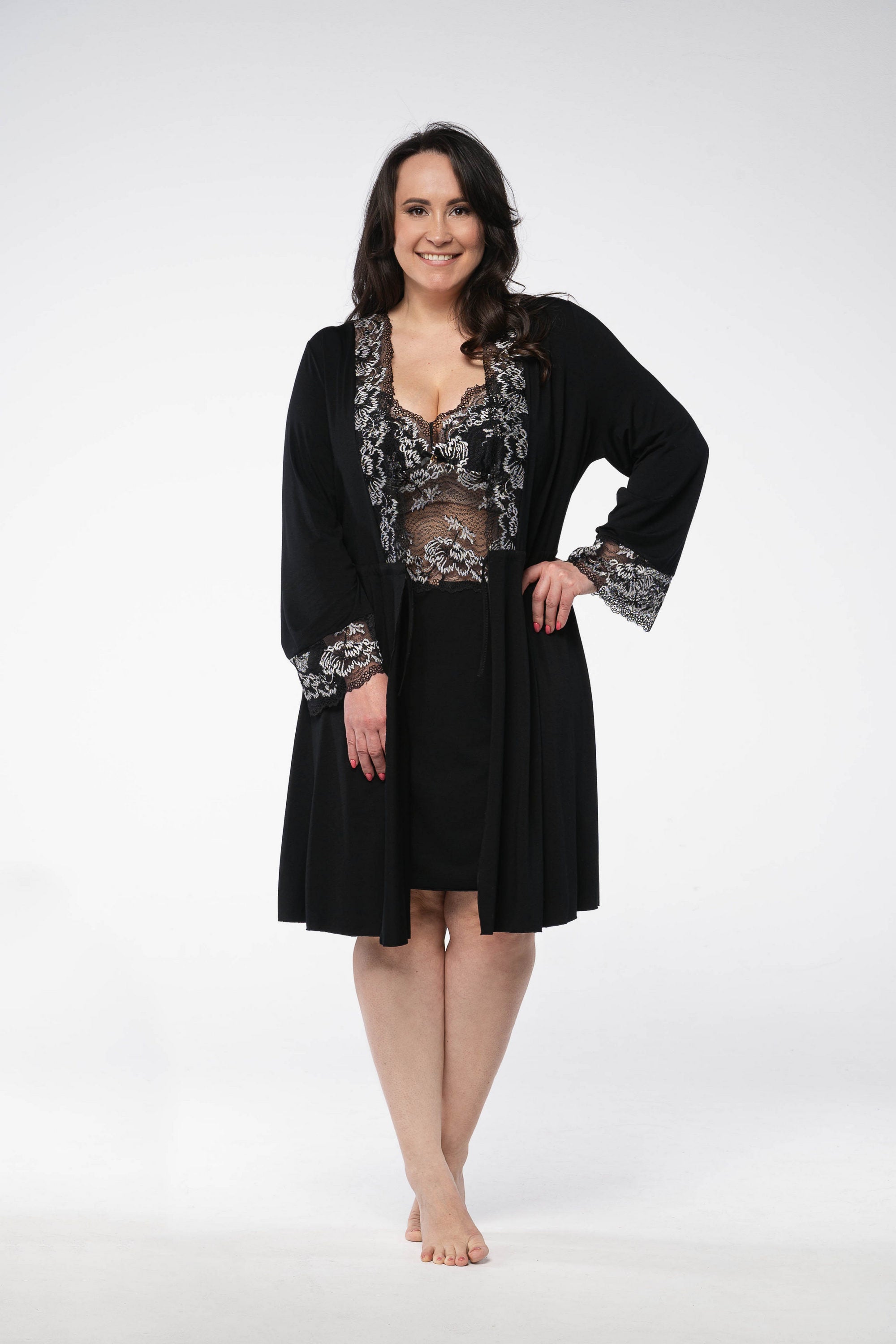 Халат из вискозы 2223/1 black