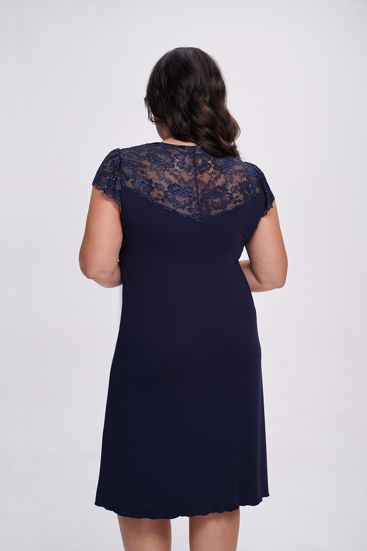 Сорочка з віскози 2340 navy blue