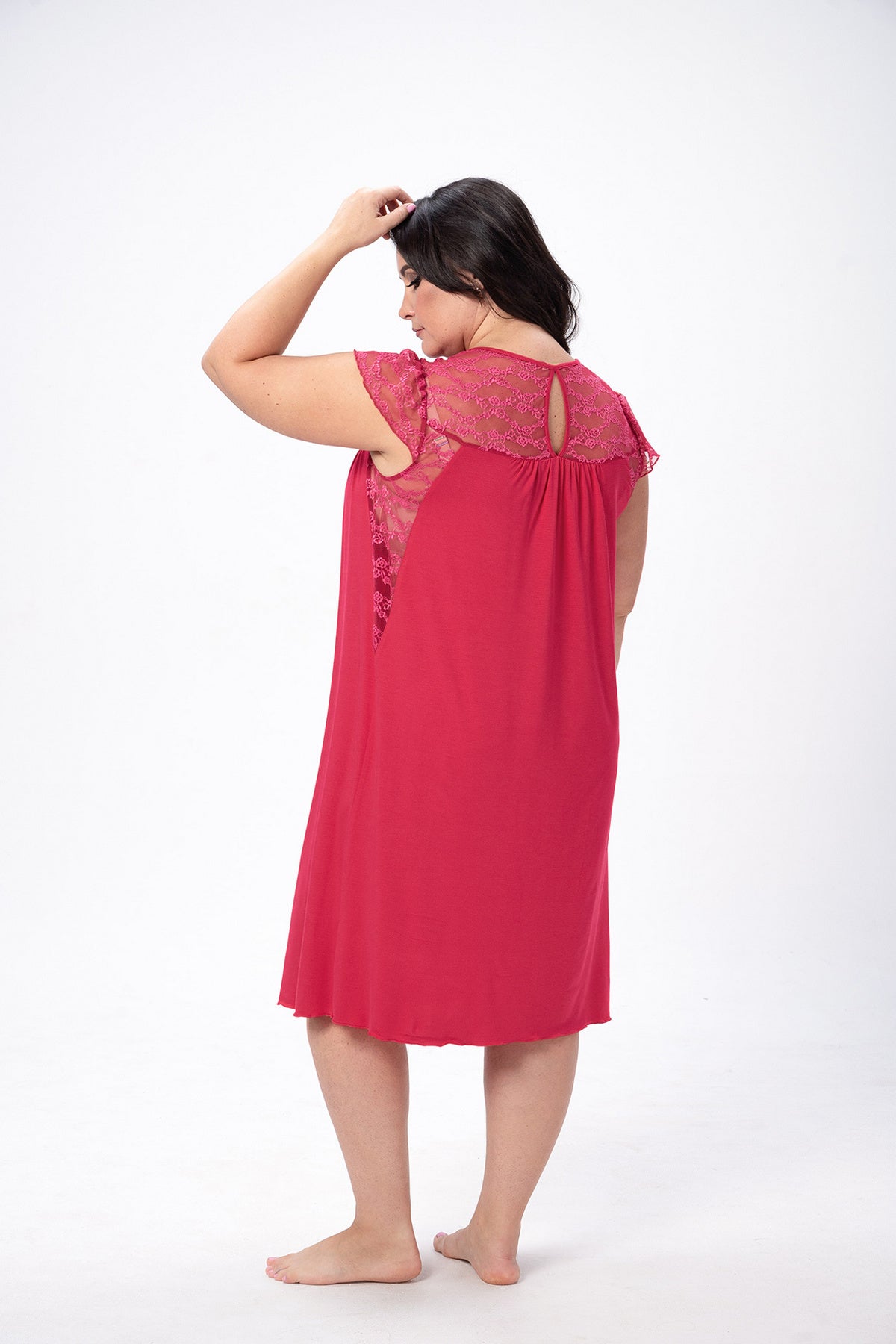 Сорочка из вискозы 2515 raspberry