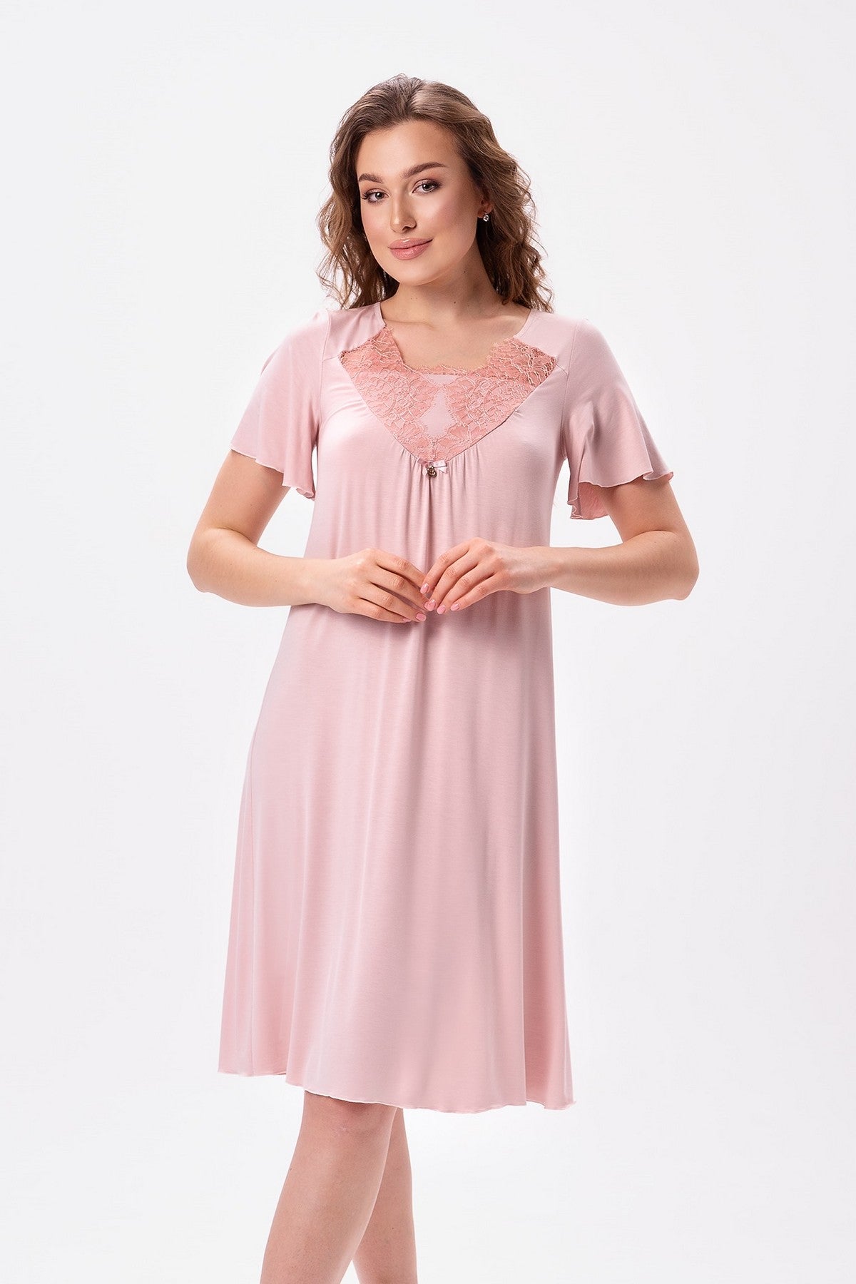 Нічна сорочка з віскози 2626 powder