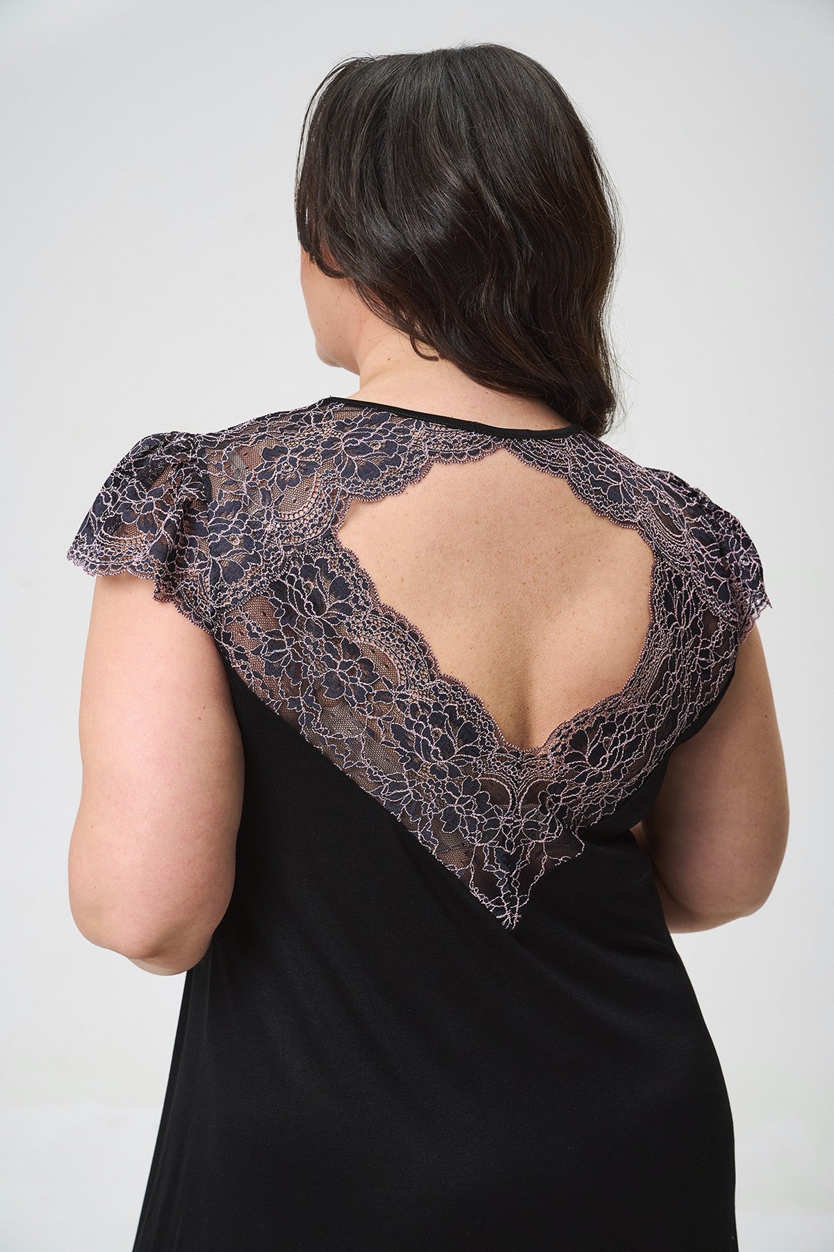 Сорочка з віскози 2814 black Shato спина
