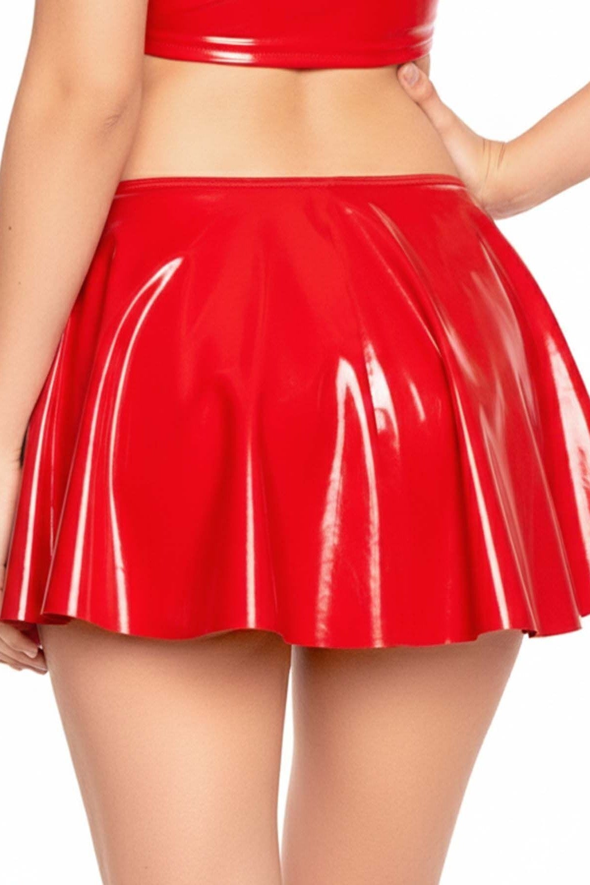 Лакована спідниця міні Lolita red Art of Sex вигляд ззаду