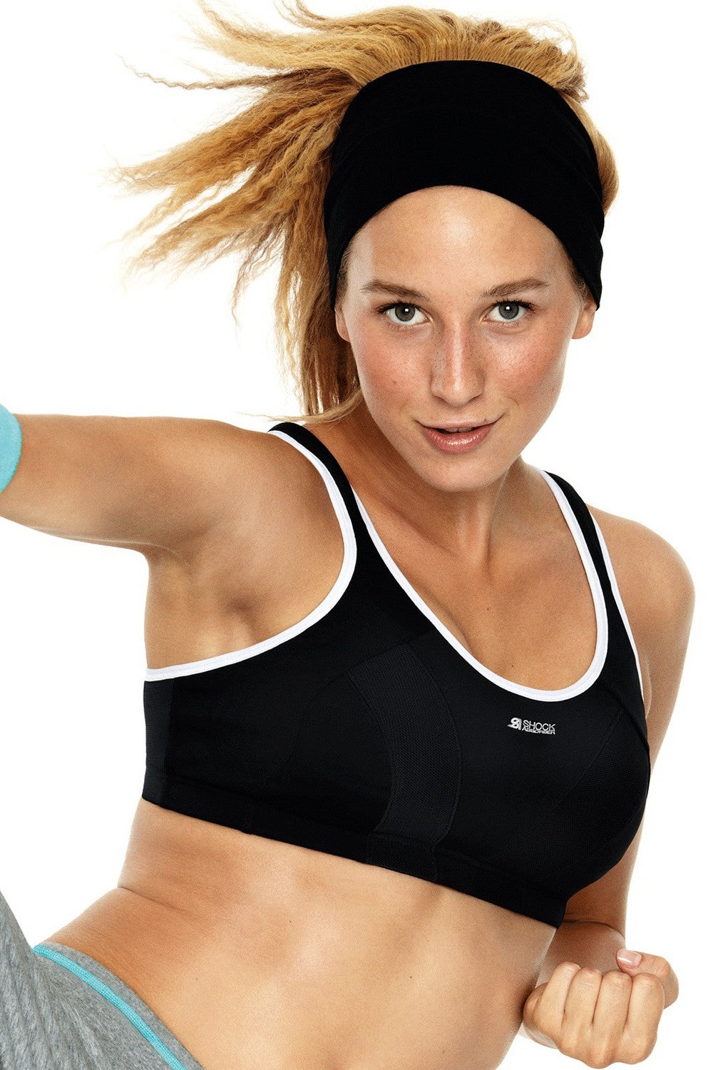 Спортивный бюстгальтер B4490 Max Support black/white (ур.3+)