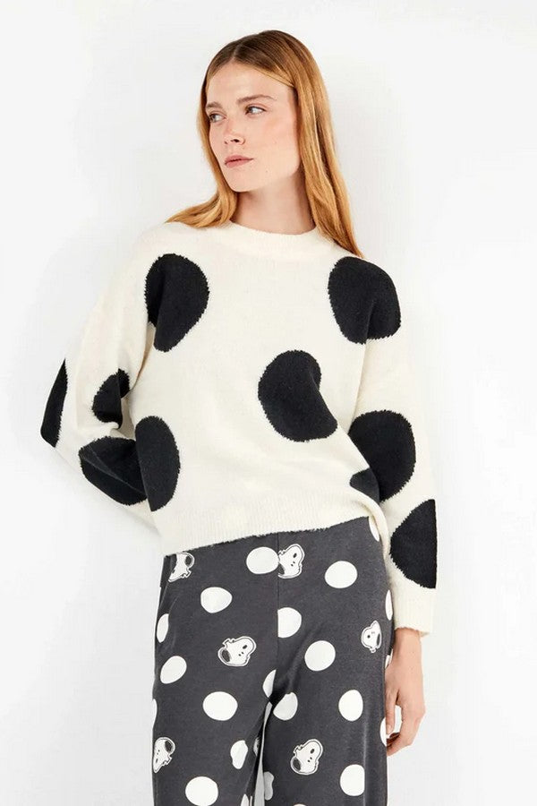 Акриловый свитер с принтом 2/20331 milk