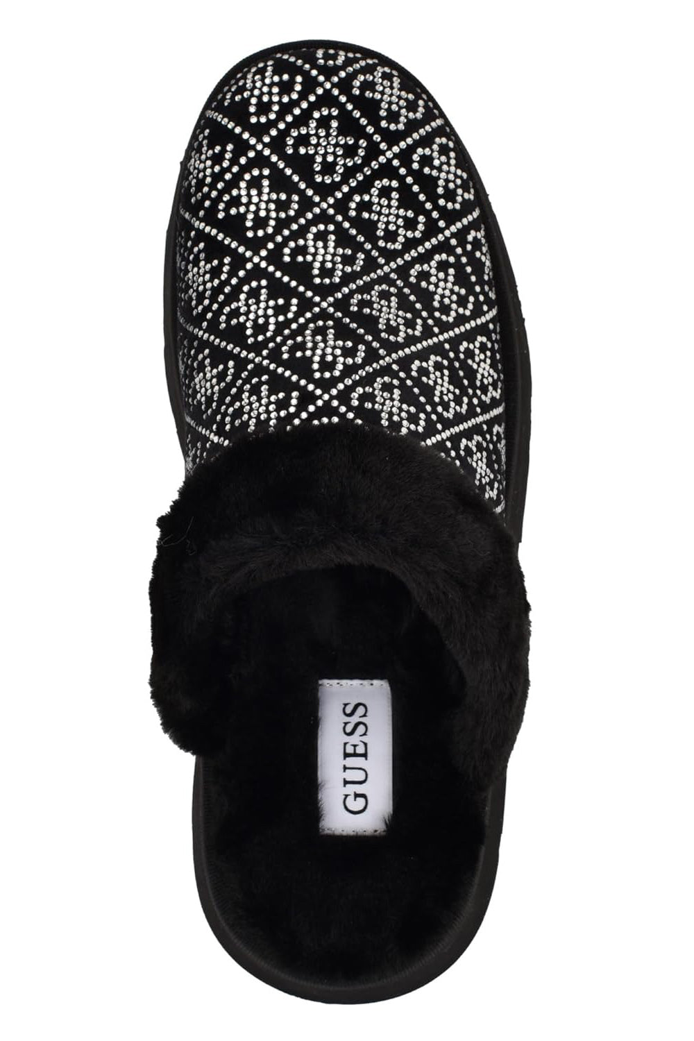 Тапочки со стразами 554988437 black