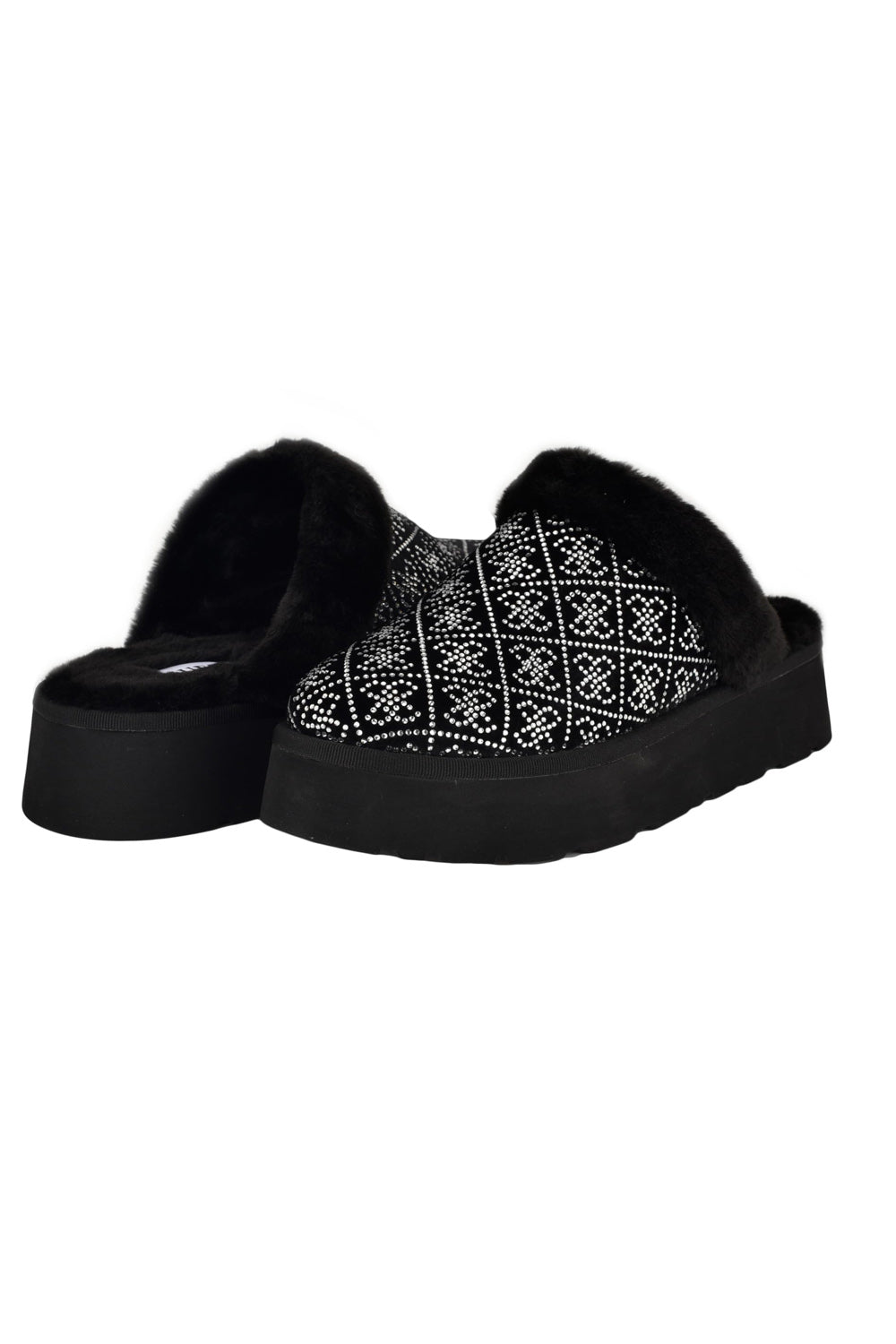 Тапочки зі стразами 554988437 black