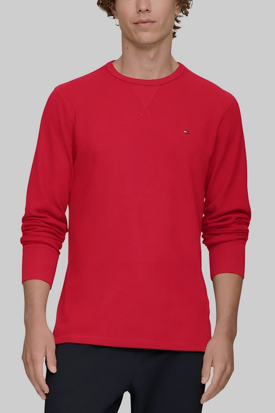 Мужской лонгслив из хлопка 290225786 red