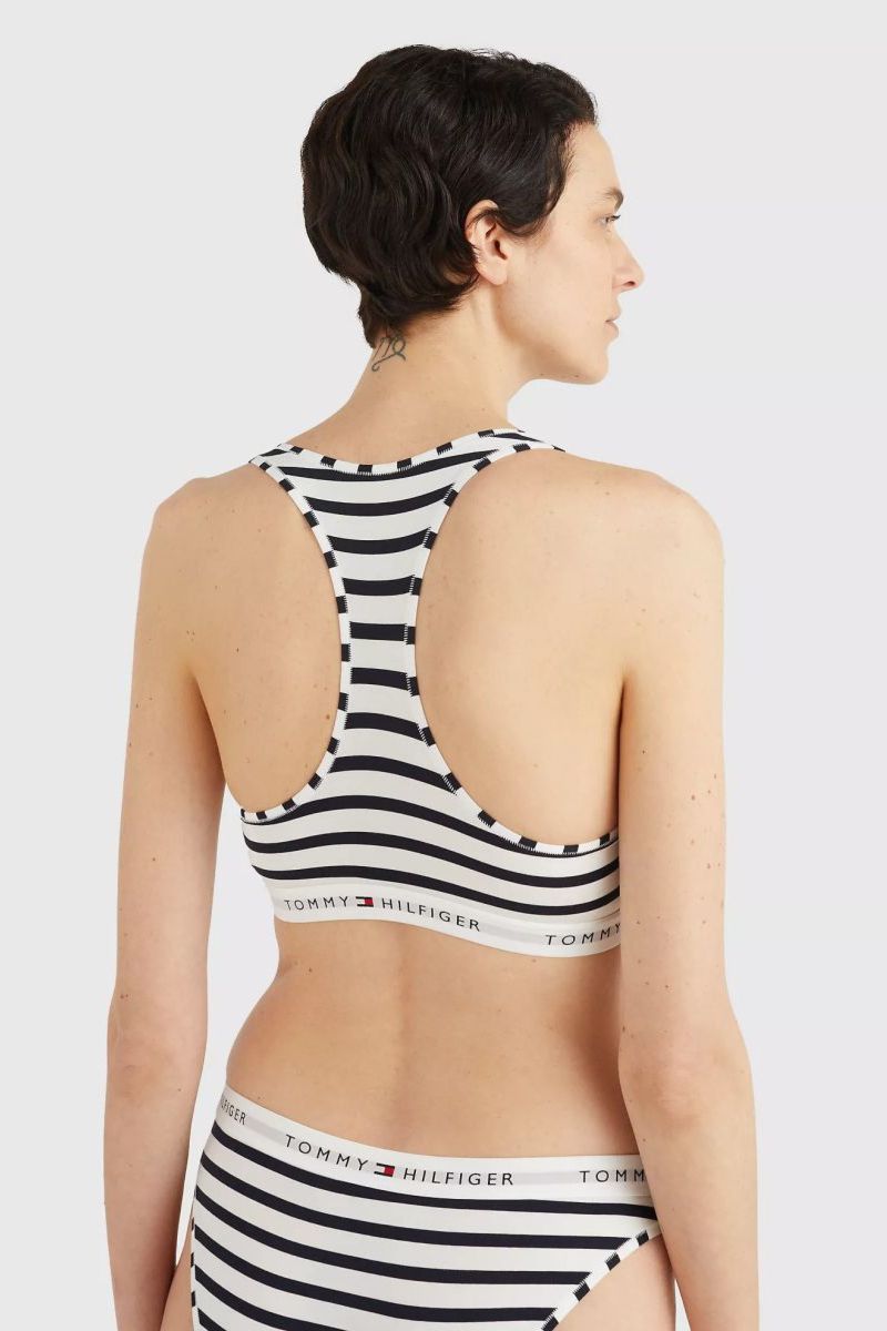 Хлопковый бралет в полоску 421943371 white/blue