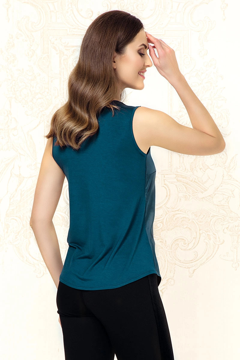 Атласный топ 6250 78 dark azure
