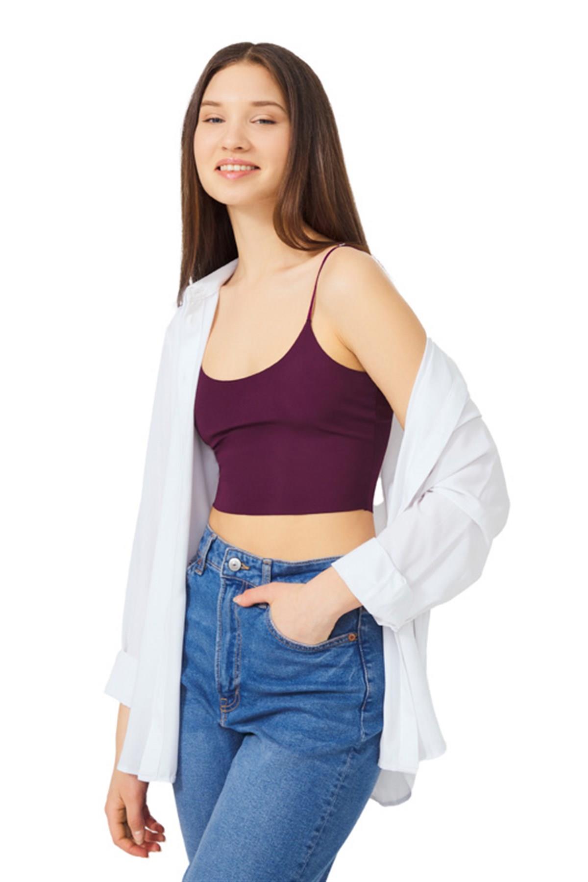 Бесшовный топ CH1752 plum