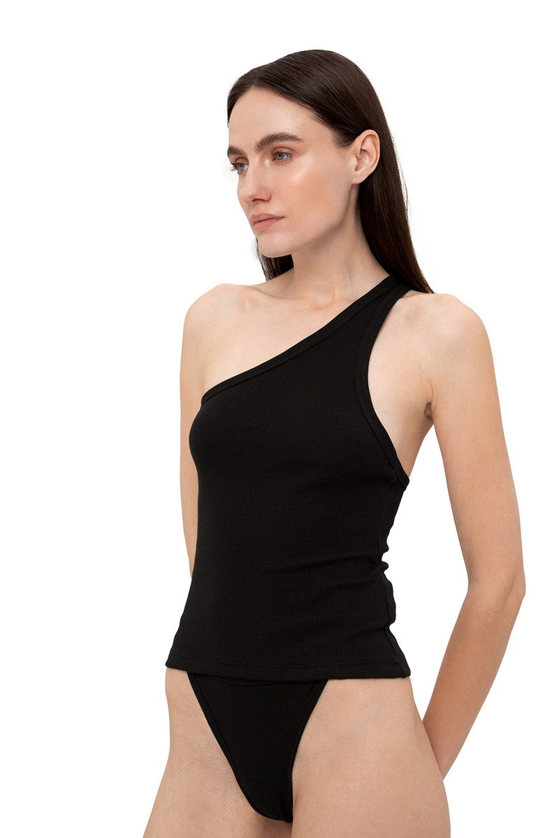 Топ на одно плечо L038r Alessa black