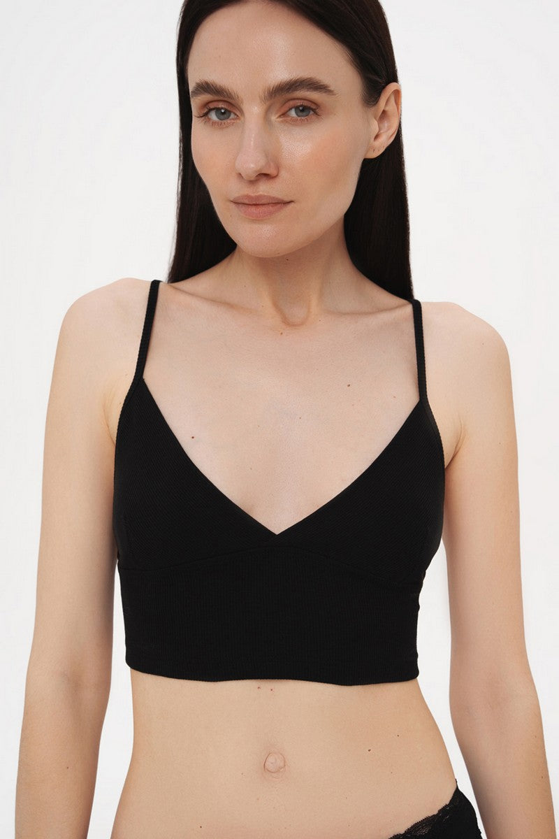 Топ у рубчик L041r Velia black