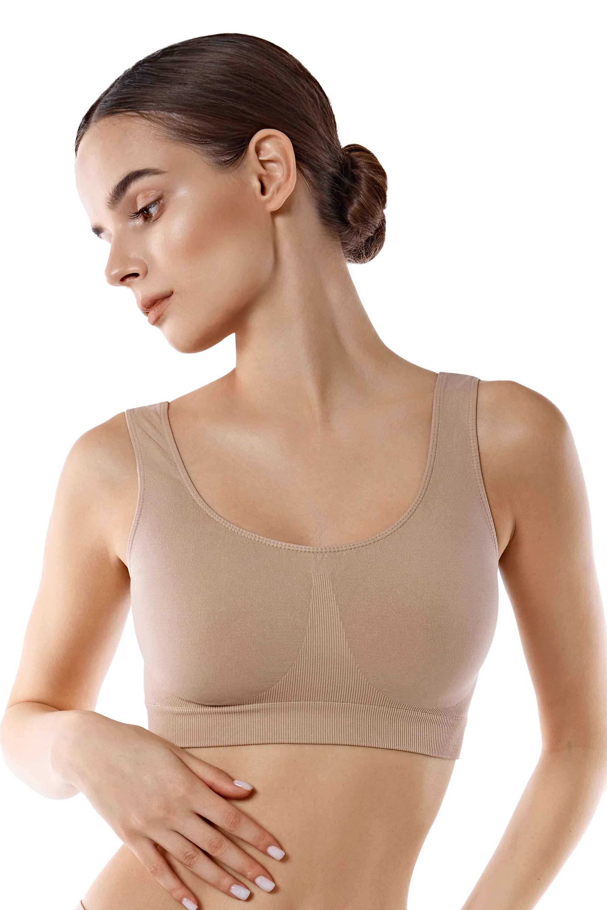 Бра-топ из микрофибры Basic Top natural
