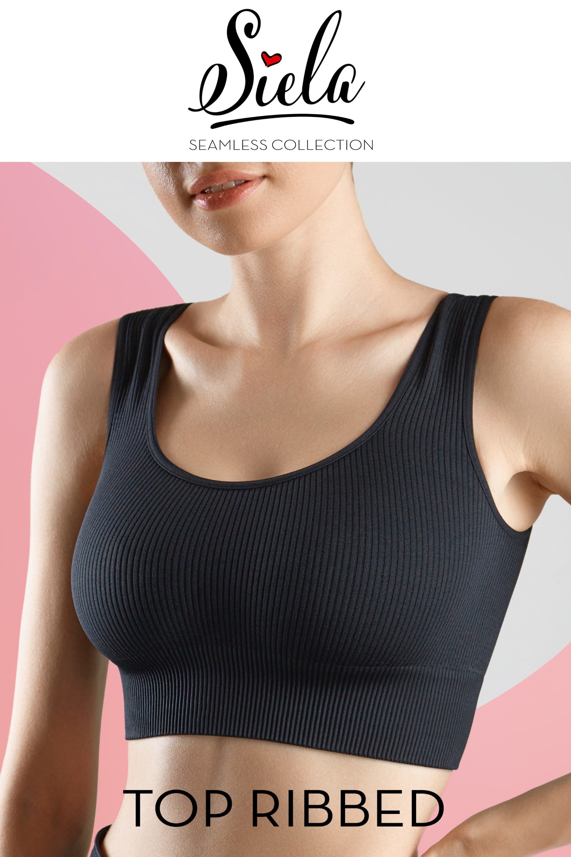 Бра-топ в рубчик Top Ribbed black