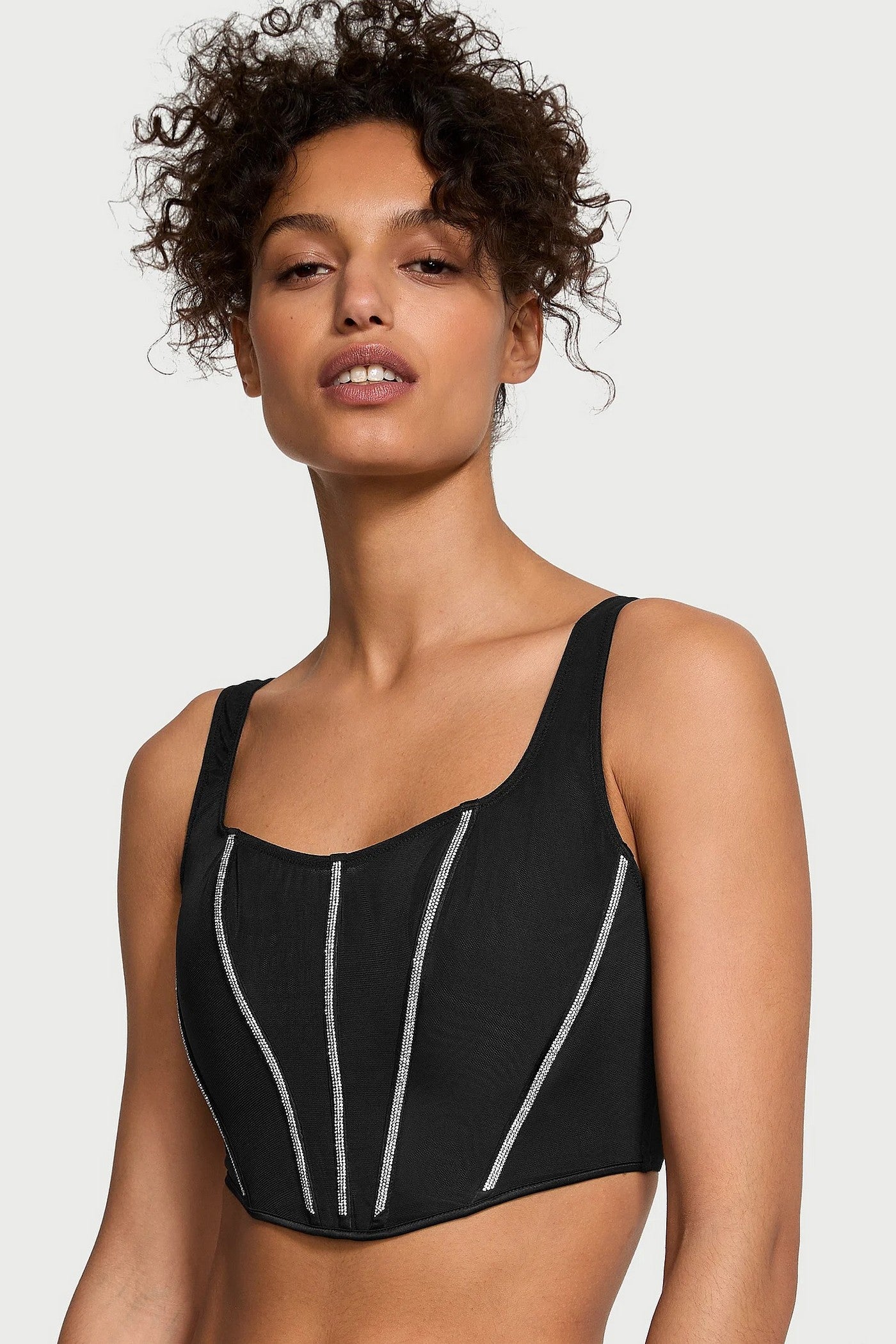 Корсетний топ зі стразами 238288224 Black Victoria`s Secret