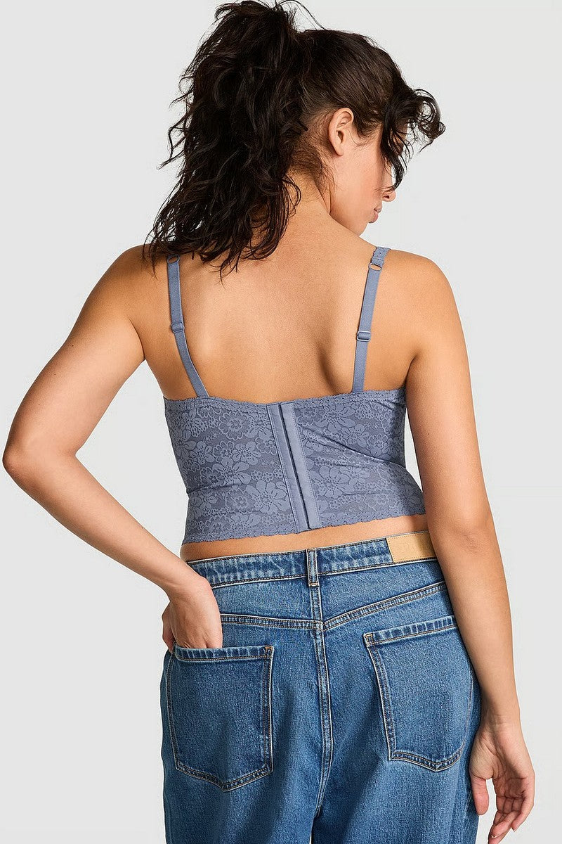 Кружевной корсетный топ 295616369 blue