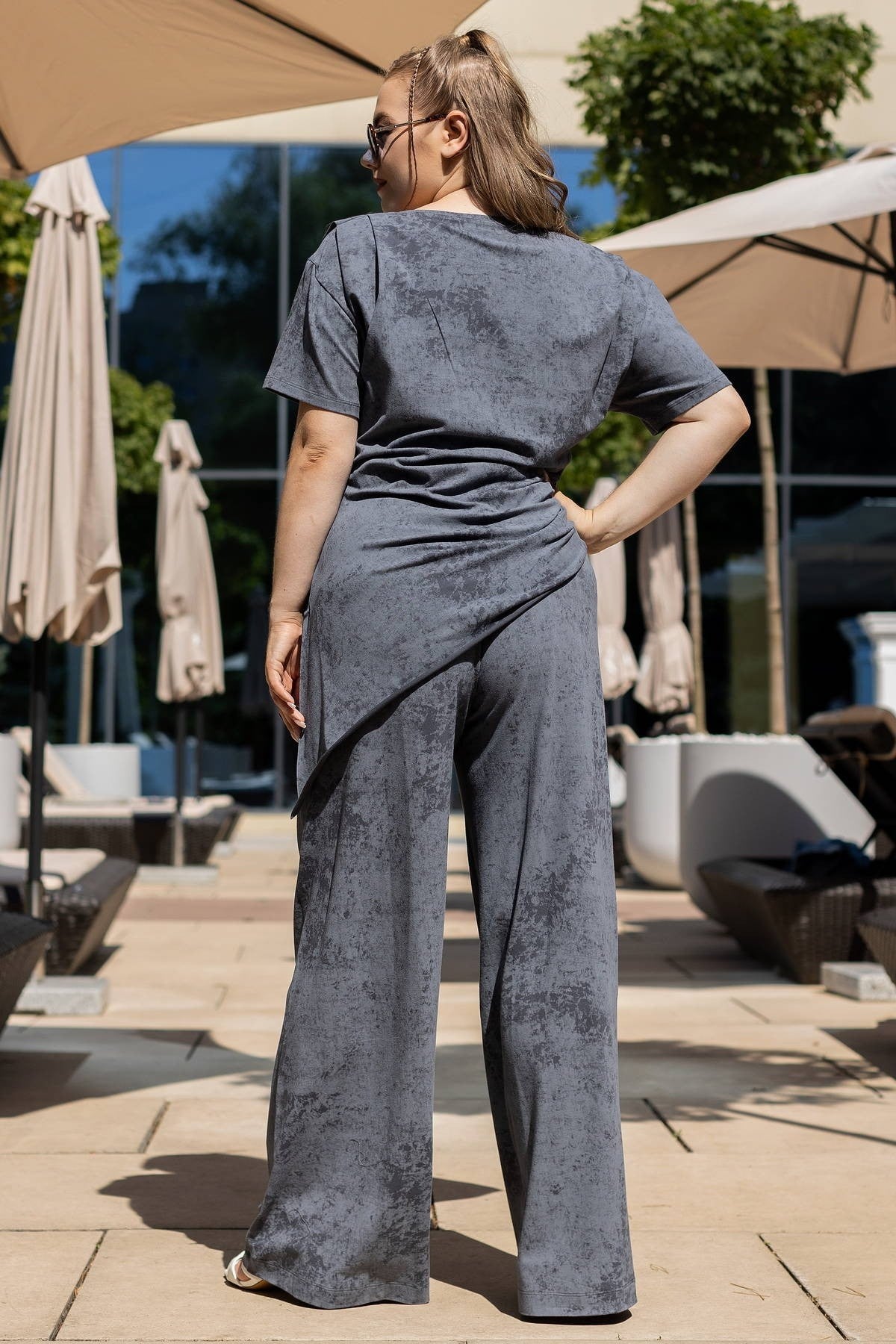 Бавовняний костюм зі штанами D10+E13-KHLP159