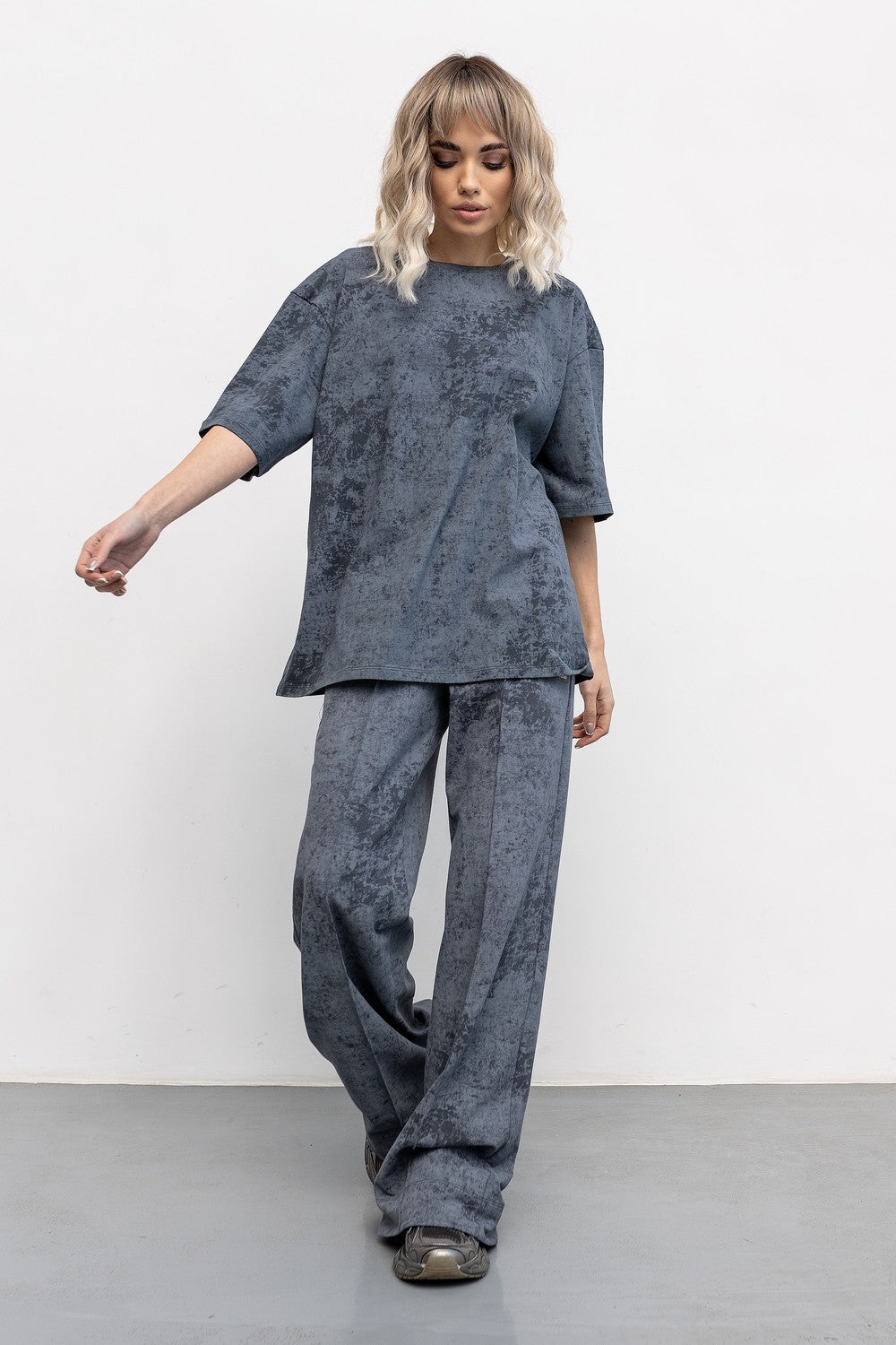 Хлопковый костюм с брюками D5+E2-LDP159