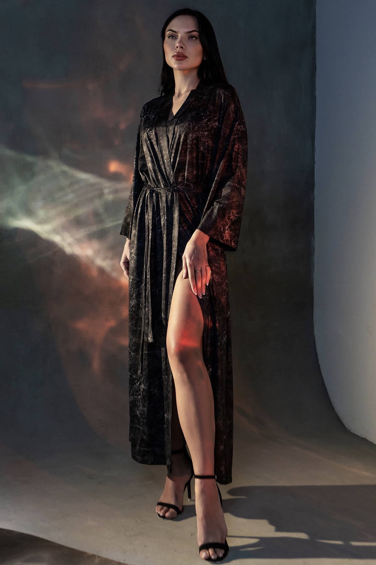 Длинный халат из микрофибры Magnetic XA2-P154