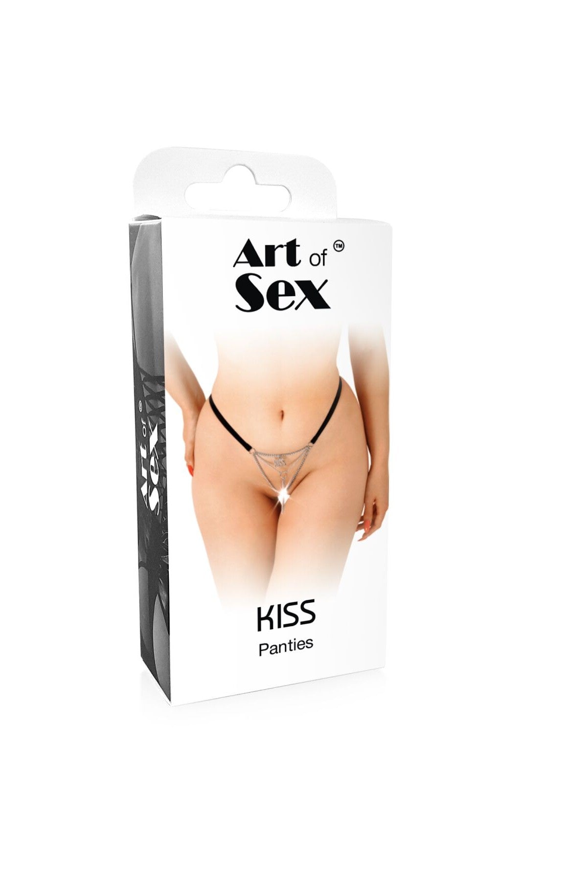 Эротические трусики с подвеской Kiss panties black