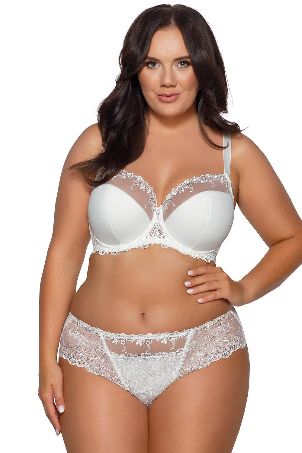 Кружевные трусики слип Novato 1030 cream