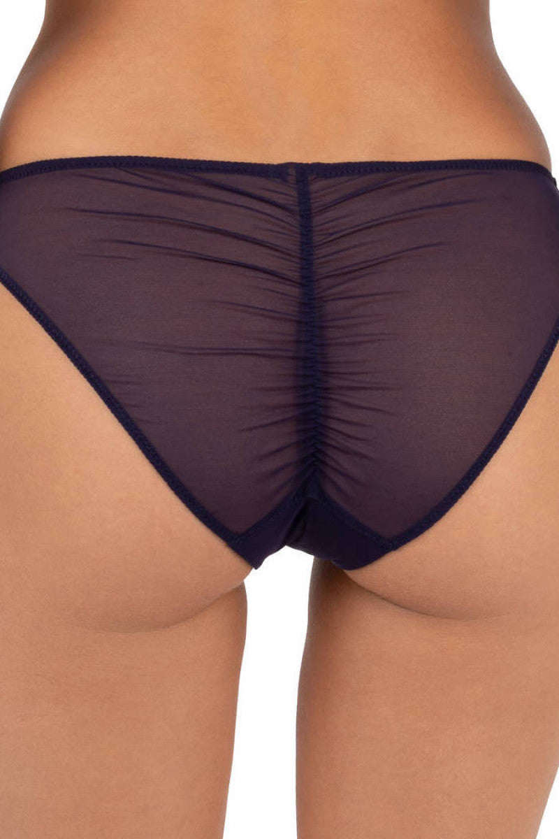 Трусики слип из микросетки 0043 midnight blue