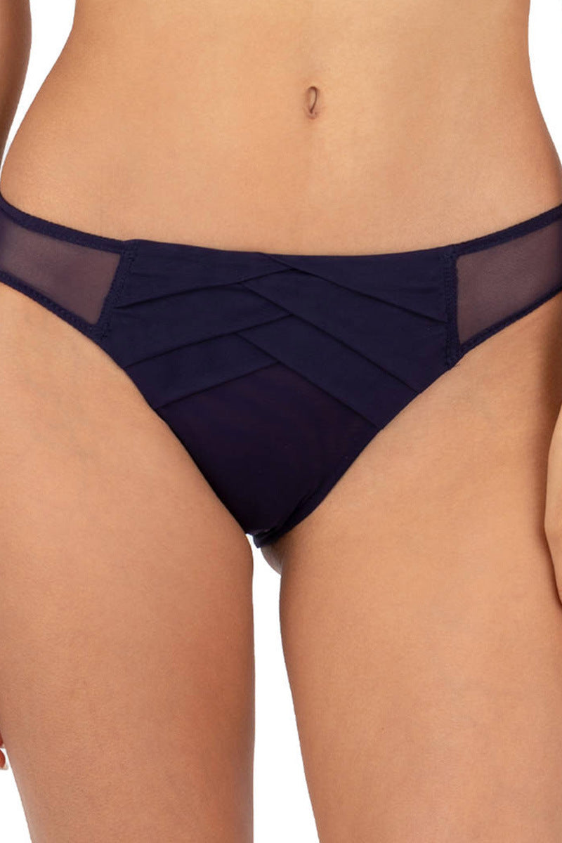 Трусики слип из микросетки 0043 midnight blue