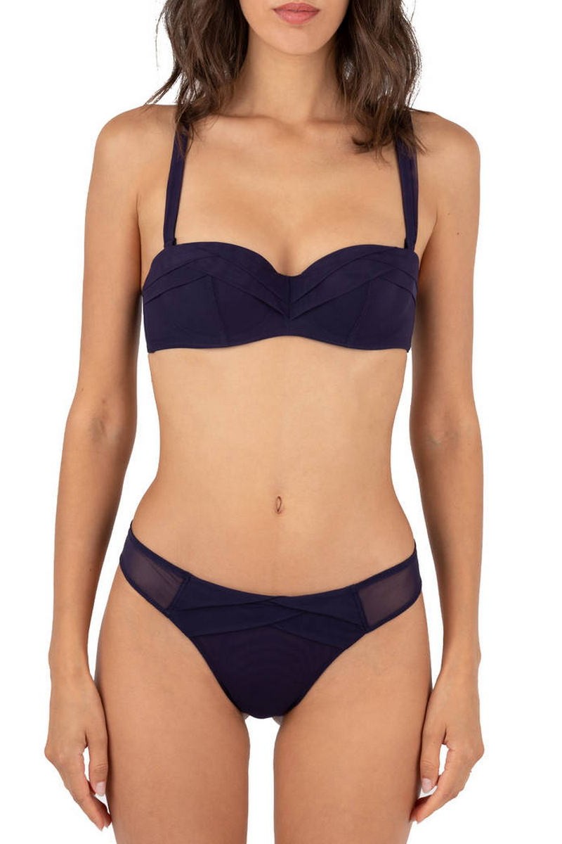 Трусики стринг из микросетки 0078 midnight blue