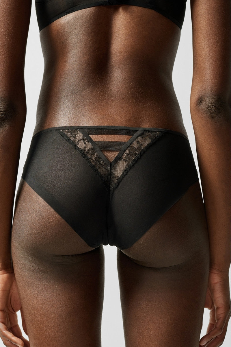 Трусики слип с кружевом 02E6 noir