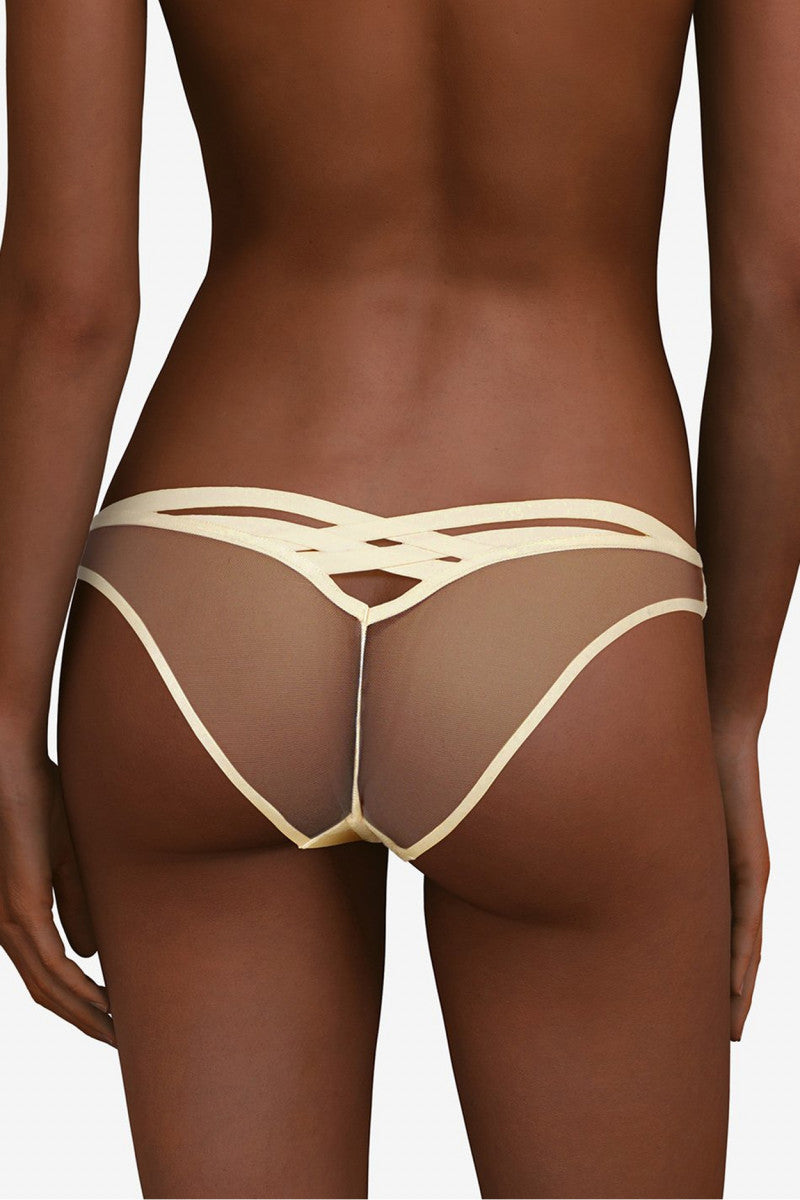 Трусики слип с кружевом 07D6 talc