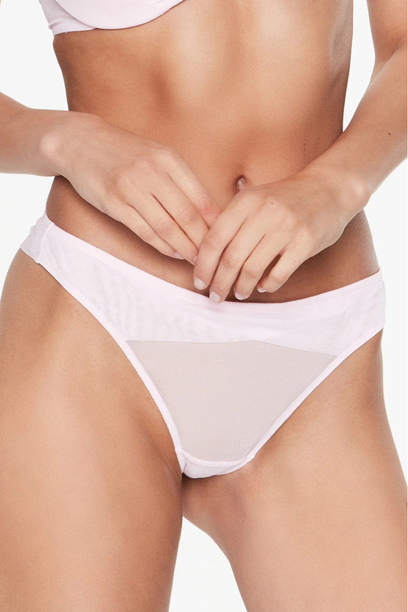 Трусики стринг из микросетки T230162 dragee pink