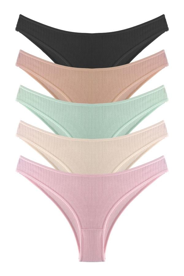 Трусики слип в рубчик CH6170 brown