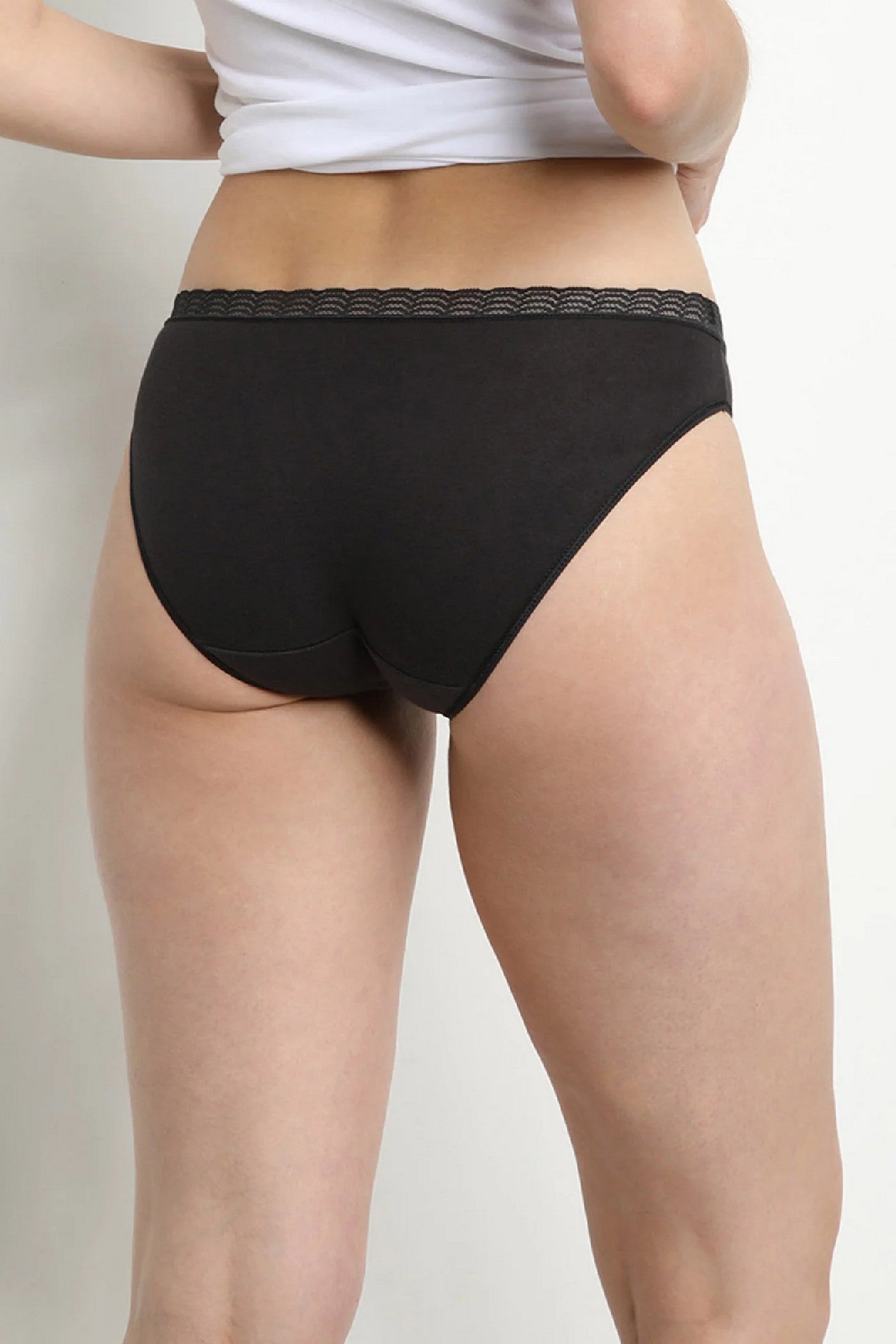 Трусики слип из хлопка D09AJ (2 шт) noir/blanc